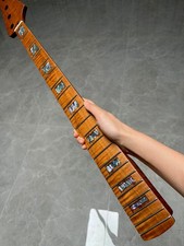 4strings Jazz BASS 21Frets Roasted Flame Maple guitar neck Shell inlay Bone Nut