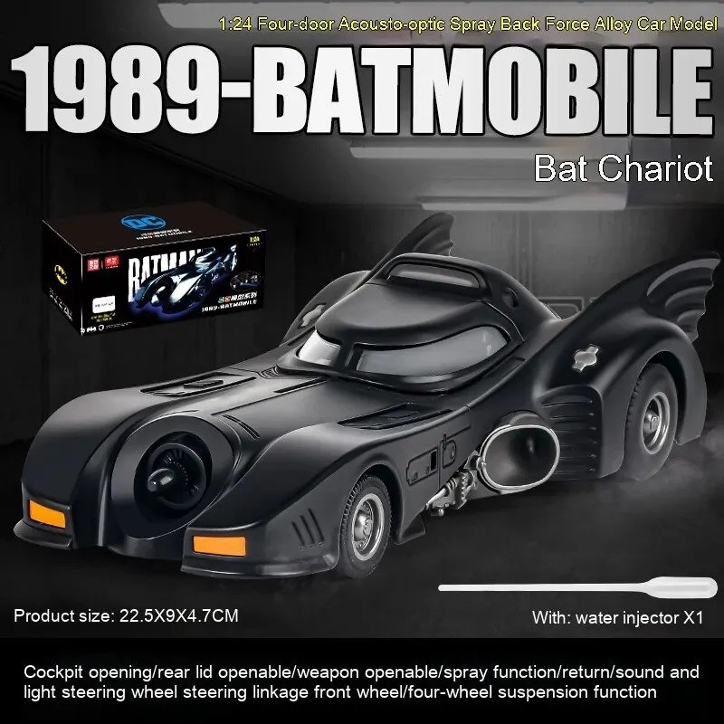 1:24 THE BATMAN Batmobile 1989 DC Comics Diecast Car Toy Collectible Valentine
