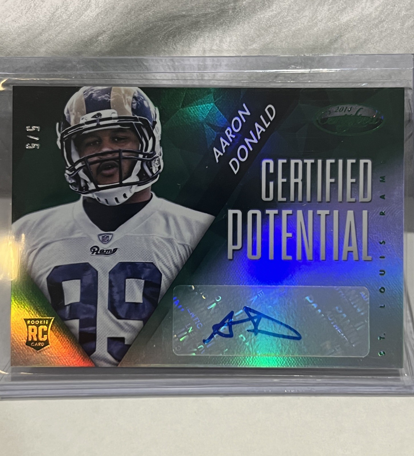Aaron Donald Panini Certified Potential Mirror Signatures #PAD Base