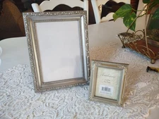 Vintage Picture Frame Ornate Victorian Silver For 5"x7" Photo Velvet 2x3 Mini