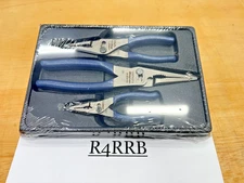 Snap-on Tools USA NEW 3PC POWER BLUE LONG NOSE Slip Joint Pliers Set PL3LNSJCFMB