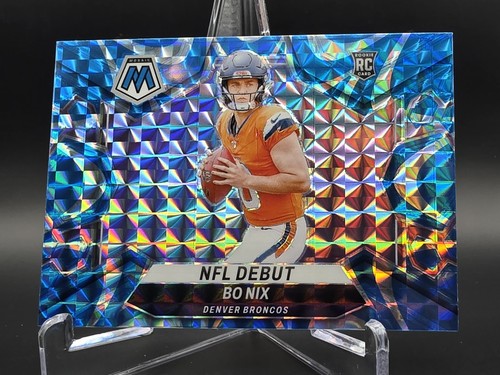 2024 Panini Mosaic - NFL Debut Bo Nix #271 Reactive Blue Mosaic Prizm (RC)