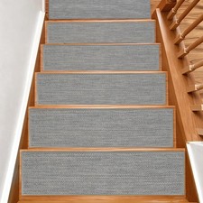 10x30 Inch Extra Wide Stair Treads Wooden Steps NonSlip Indoor Mat