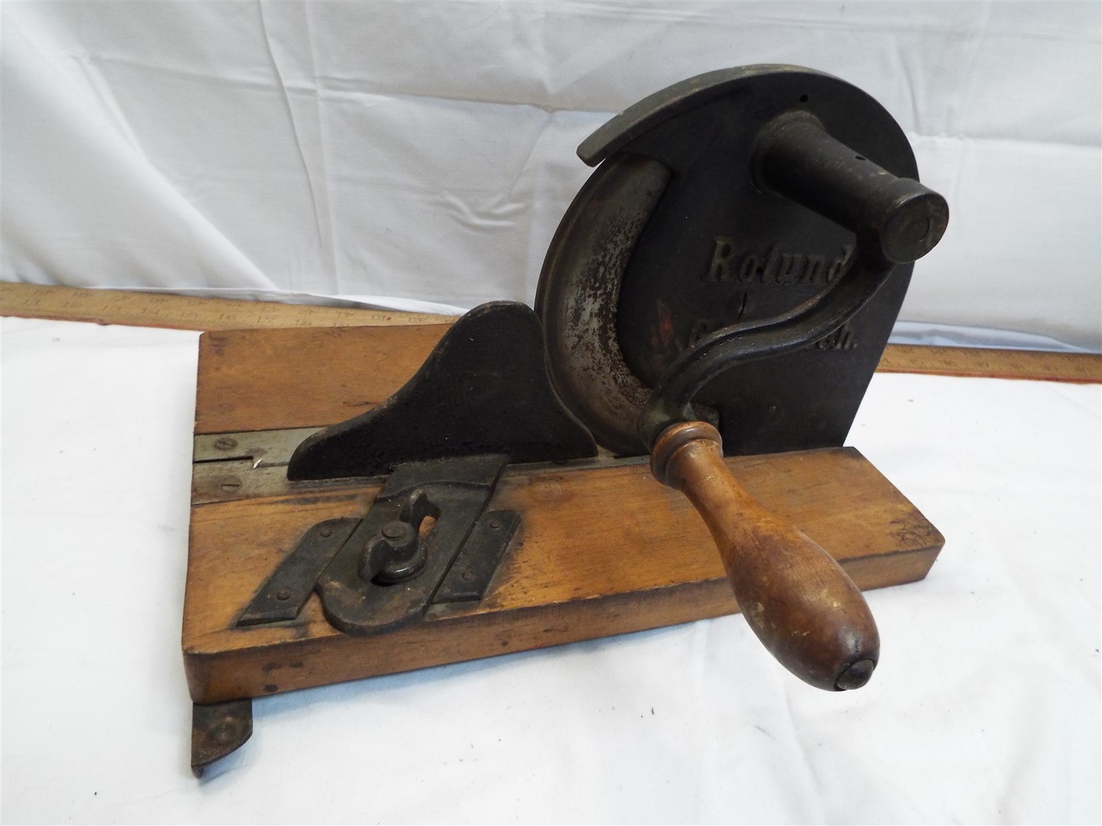 Antique Rotunda Meat Slicer Kitchen Cutter Veggie Tool Mill Disc Crank German