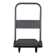 300 lb Heavy Duty Folding Utility Rolling Cart Blue Gray Steel Swivel Casters