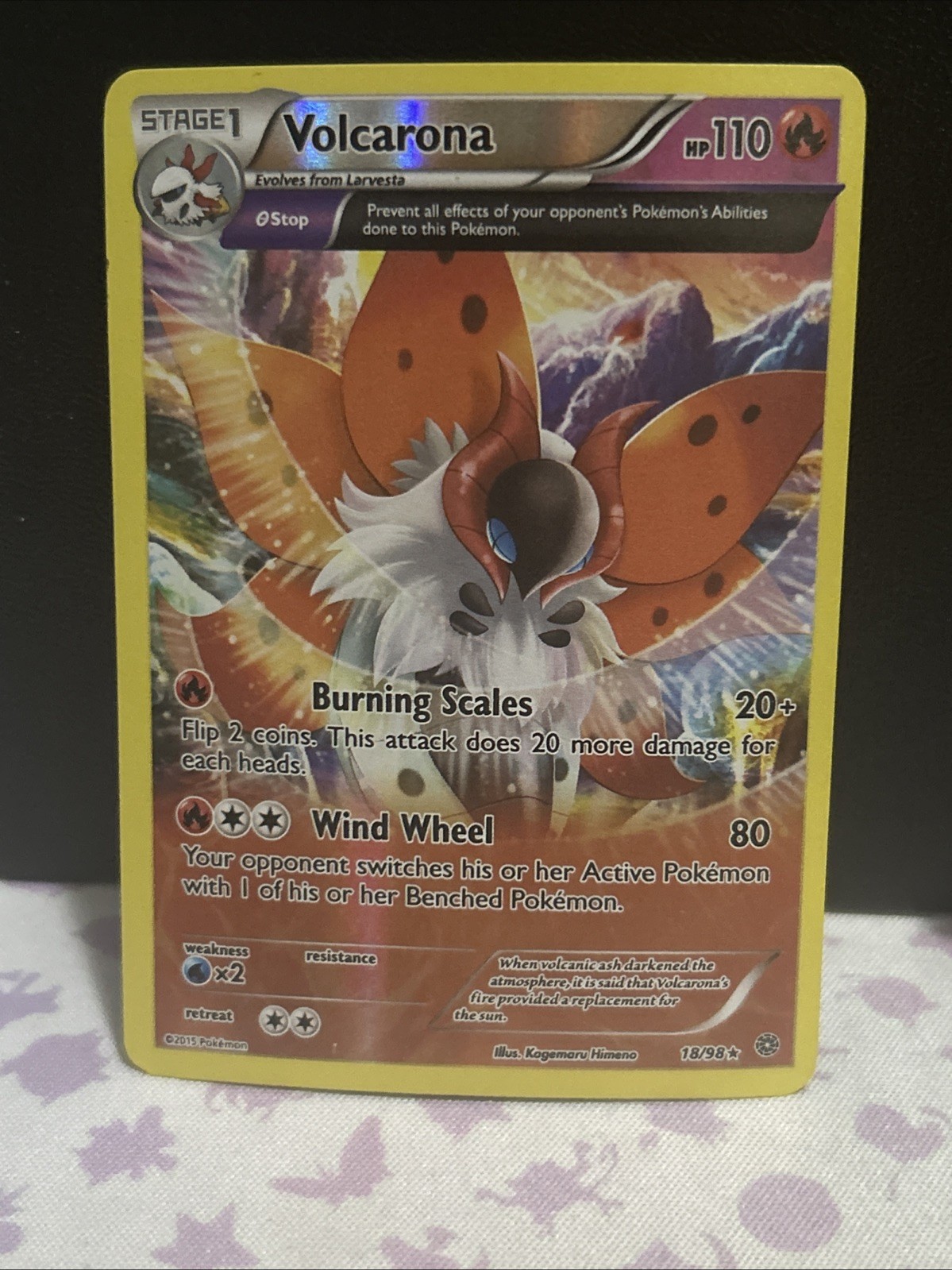 Volcarona 18/98 XY - Ancient Origins Reverse Holo LP Condition