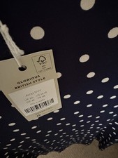 Navy And White Poker Dot Top By BODEN