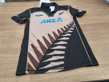 2017 New Zealand T20 Home Cricket Shirt Beige/Black Age 14 Years Canterbury 