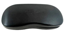 RAY-BAN BLACK HARD CASE LARGE CLAMSHELL SUNGLASSES EYEGLASSES HOLDER LOGO NICE