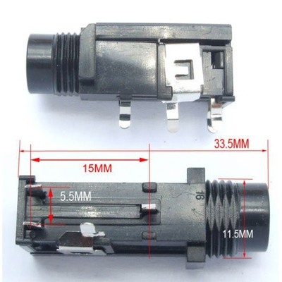10PCS 6.35mm Female Socket 1/4'' Mono Socket Connector - Audio Panel Mount  *uq