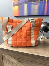 Chanel Beach/Pool Tote Orange Scuba Canvas