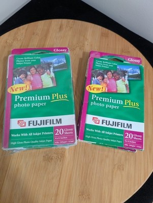 Lot Of 8 Packs Of 20 Glossy Sheets Fujifilm Premium Plus Photo Paper  4 X 6  