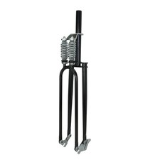 26" Dual Spring Disc Option Fork 1 1/8" Threadless Bicycle Cruiser Fork BLACK