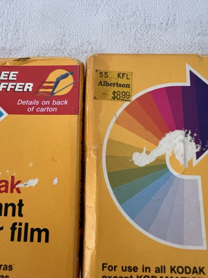 KODAK INSTANT COLOR FILM 2 Pack 10 PHOTOS PR144-10 EXP Expired 83/84 Sealed - Image 4 of 4