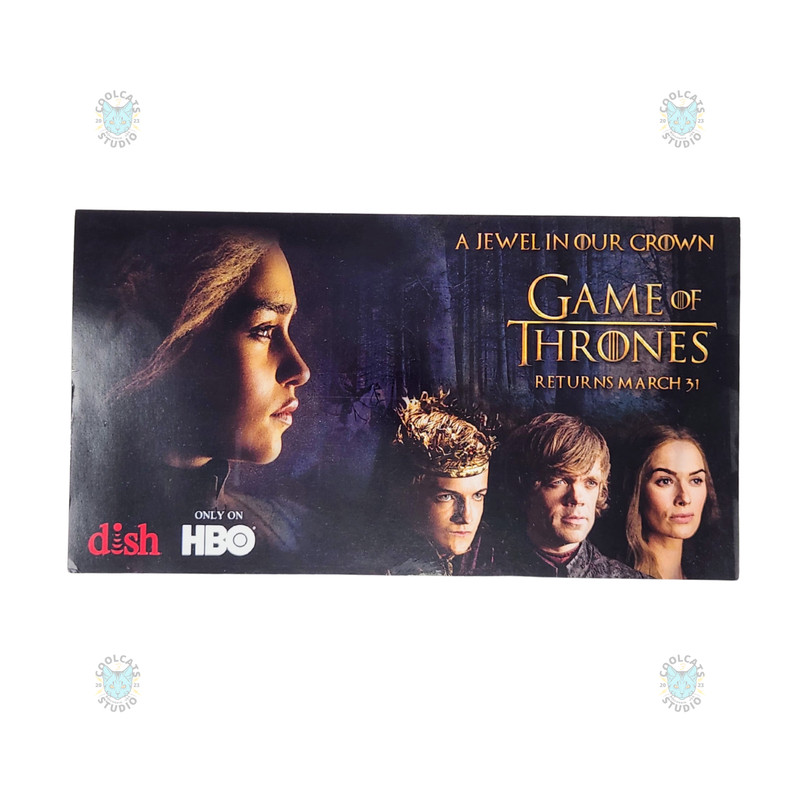 2013 GAME OF THRONES Print TV Advertising Mailer GOT DishNetwork HBO
