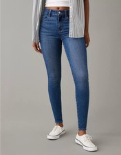 AE American Eagle Hi Rise Jegging Women's Next Level Stretch Blue Jeans SZ 18 R