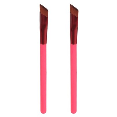 2 Square Angled Makeup Brushes Hypoallergenics Fibers Easy Clean Beauty