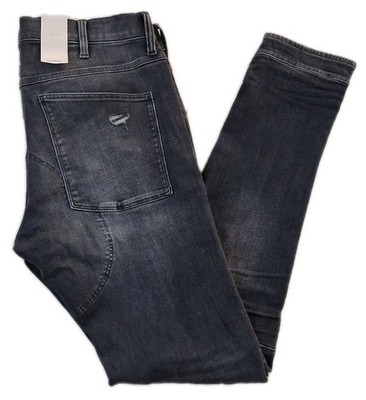 G Star Raw Mens 3D Zip Knee 34 X 32 Skinny Stretch Black Premium Denim $190 NWT