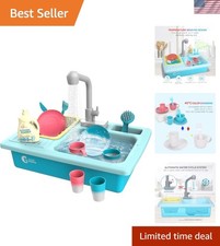 Color Changing Kitchen Sink Toy with Automatic Water Cycle - Safe Play for Kids