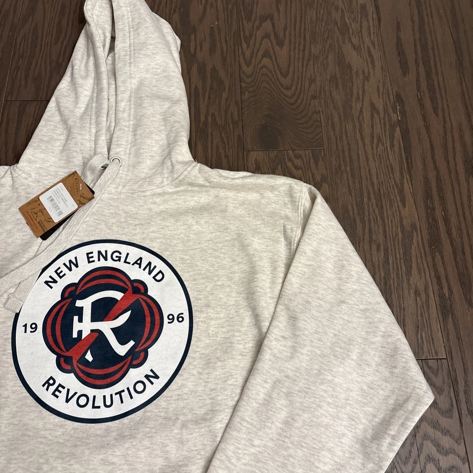 NWT Mitchell & Ness MLS Slammin New England Revolution Logo Hoodie Sweatshirt XL - Image 3 of 4