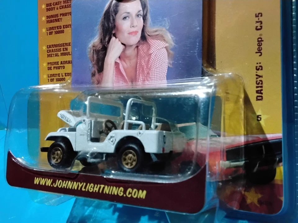 2007 JOHNNY LIGHTNING DAISY'S JEEP CJ-5 #618 WHITE THE DUKES OF HAZZARD LIMITED - Image 4 of 4