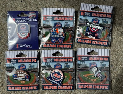 2025 NEW YORK METS OPENING DAY 6 Pin Set Citifield Pins MLB NYM Soto Lindor