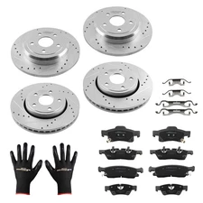 Front Rear Rotors Brake Pads for Dodge Durango 11-20/Jeep Grand Cherokee 11-18