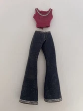 Bratz Forever Diamondz Fianna Doll Outfit -Diamond Pants & Red Diamond Top 2005