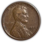 1924-S Lincoln Wheat Cent Extremely Fine XF Coin #24241