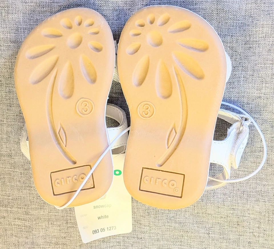 Sandalias CIRCO Infantiles Pequeñas Niñas Blancas Gorra de Nieve Informales Talla 3 Nuevas con Etiquetas Nuevas Foto 2 de 4