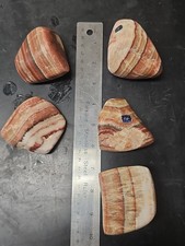2.5 lbs Mexican Banded Calcite Polished Freeform Stones Bulk Wholesale Rock Lot