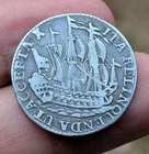1766 Dutch Netherlands VOC 6 Stuiver Ship ZEELAND Silver Coin_b602