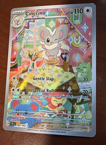 Cinccino 183/162 Temporal Forces Illustration Rare Full Art Holo English pokemon