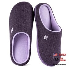 Women's Original Two-Tone Memory Foam Slipper 9-10 Eggplant