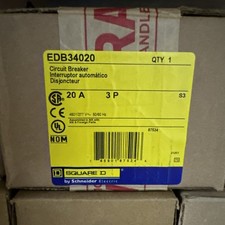 EDB34020 Square D 20 Amp 480V 3 Pole Bolt On Circuit Breaker New