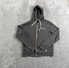 Marine Layer Hoodie Womens Small Gray Full Zip Fleece Sweatshirt USA Made