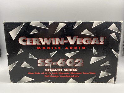 Cerwin-Vega Stealth Series 2-Way Speakers, SS-602 50W 4 Ohms 6.5  Inch UNTESTED
