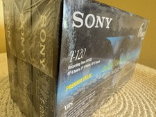 Sony Premium Grade VHS T-120 6 Hour Blank Tapes 3-Pack NEW Sealed