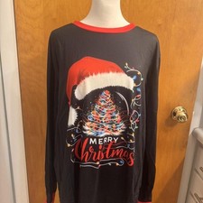 Men's Black Merry Christmas Pajama set size Medium