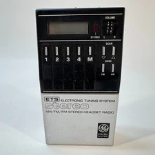 Vintage GE General Electric Stereo AM/FM Stereo Headset Radio 7-1900A WORKS