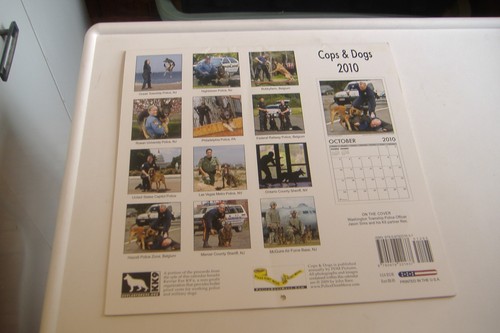 ~COPS & DOGS ~LAW ENFORCEMENT OFFICERS & THEIR K9 PARTNERS~2010 CALENDAR~ - Picture 2 of 11