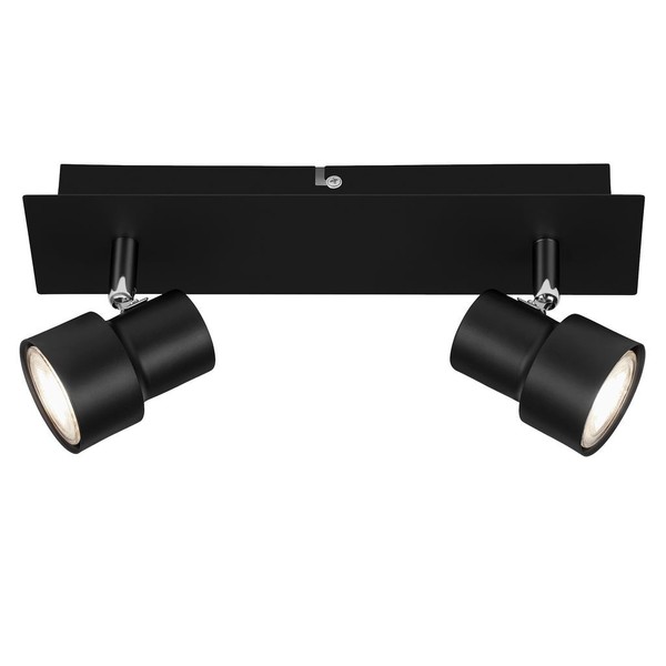Led Deckenspot Deckenlampe 2Xgu10 Inkl. Dreh-& Schwenkbar 5W Schwarz Briloner-image