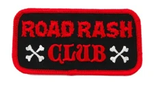 ROAD RASH CLUB - BIKER PATCH EMBLEM MOTORCYCLE CRASH NAMETAG embroidered iron-on