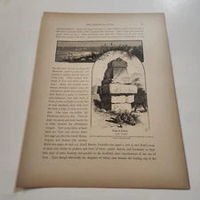 Tomb Of Hiram Lebanon c. 1881 Engraving (320)