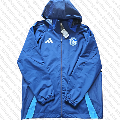 FC Schalke 04 Asciugamano Navy A Righe - 100% Cotone - 100x50 Cm - Ufficiale Per Tifosi - 4