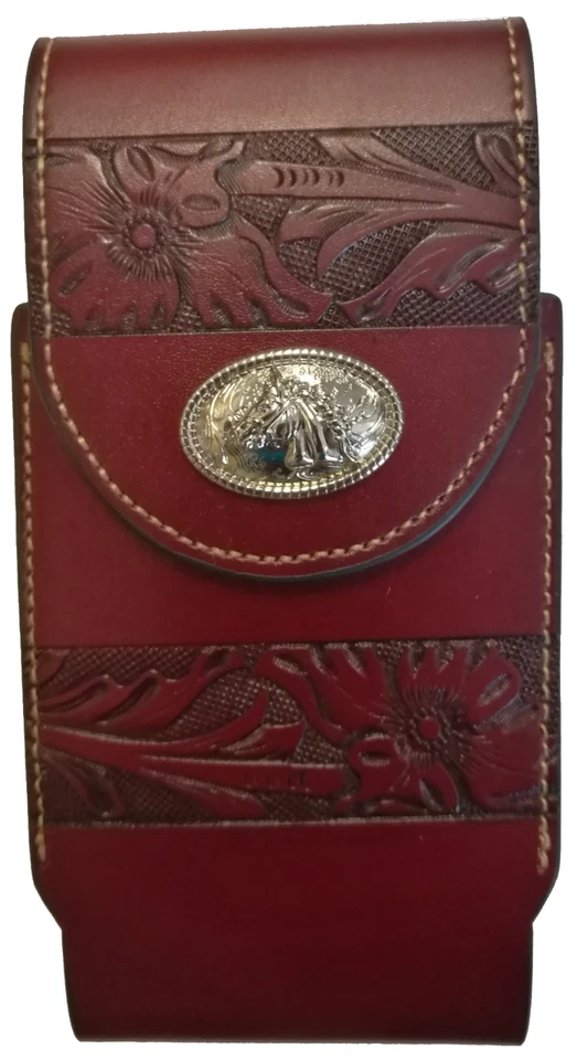 7" GRANDE BOLSA DE COURO COLDRE CINTO CAPA DE CELULAR UNIVERSAL OVERSIZE #EH13005 - Imagem 3 de 4