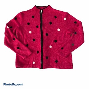 pink zip up cardigan