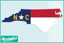 NORTH CAROLINA Shaped Flag Vinyl Decal #1 Car Truck window laptop phone Sticker