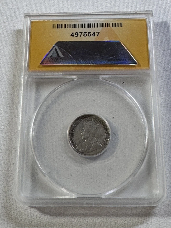 1919 Canada 10 Cents Silver Coin Graded VF 30 by ANACS - Image 4 of 4