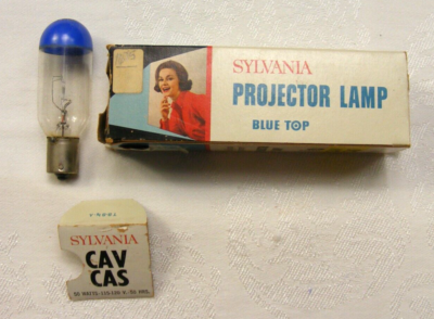 Vintage Sylvania Projector Lamp Blue Top Bulb CAV CAS NOS 2-a | eBay